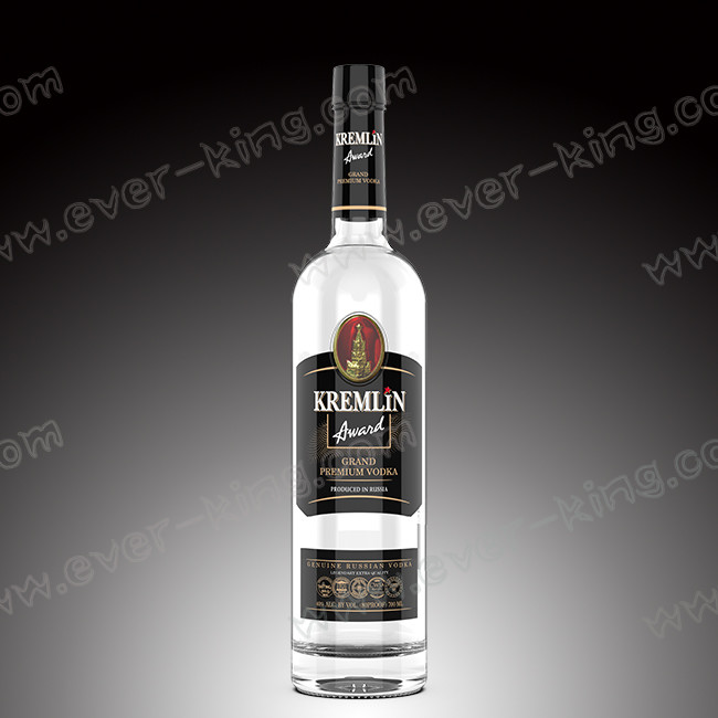 Frosted Flint Glass Bottle 750ML For Vodka Liquor