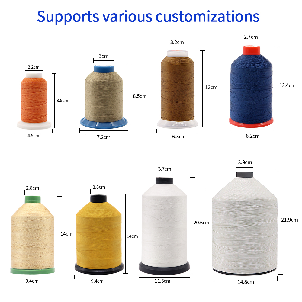 UV Protect 210d/3 White Polyester Heavy Duty Sewing Threads for POLYESTER / NYLON Lovers
