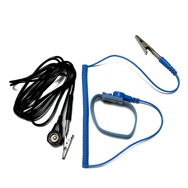 Conductive Fabric ESD Wrist Strap Grounding Wire Suit For ESD Mat