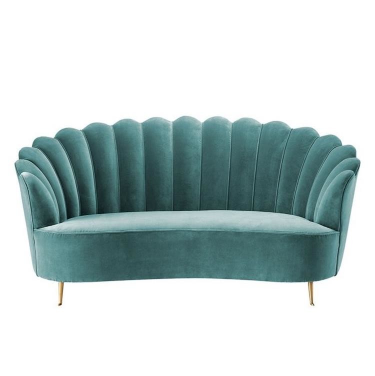 French classic lounge velvet fabric stainless steel leg luxury design for wedding event home furniture