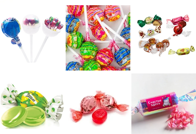 Transparent Printed Color Pet Film for Twistable Soft Candy Packaging OEM Customized Designs
