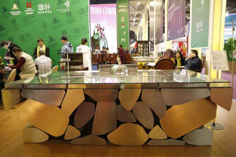 1200mm Electric Heating Japanese Teppanyaki Grill Table For Hotel / Restaurant