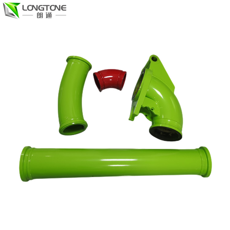 Old Type First Concrete Pump Elbow Double Wall Outlet For Schwing