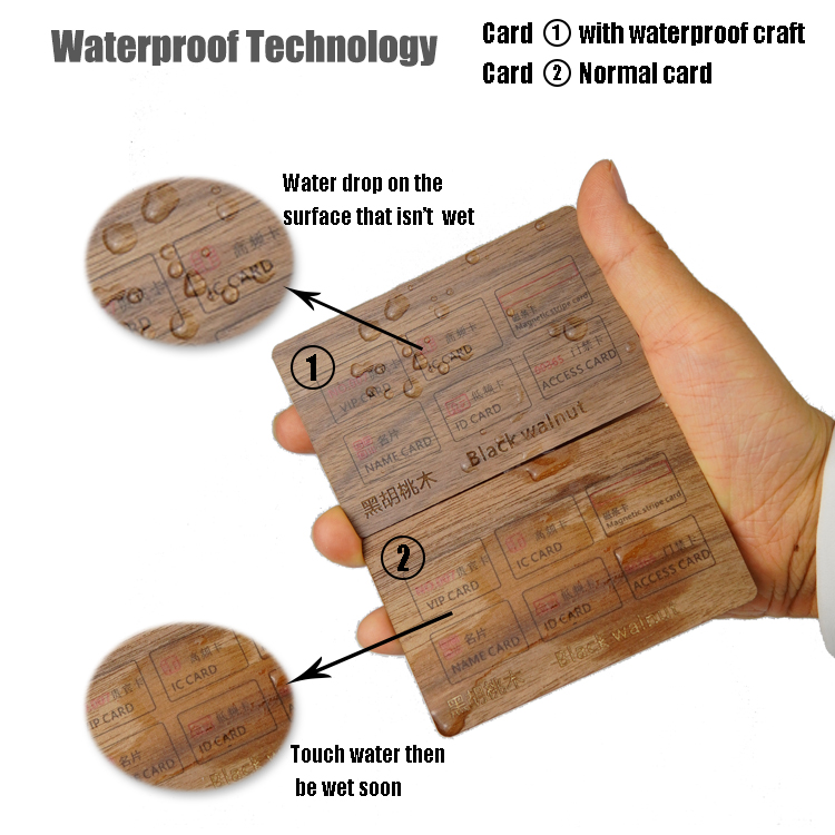 Programmable Bamboo Wood Business Cards NFC for RFID Hotel Key ISO14443A Smart 213