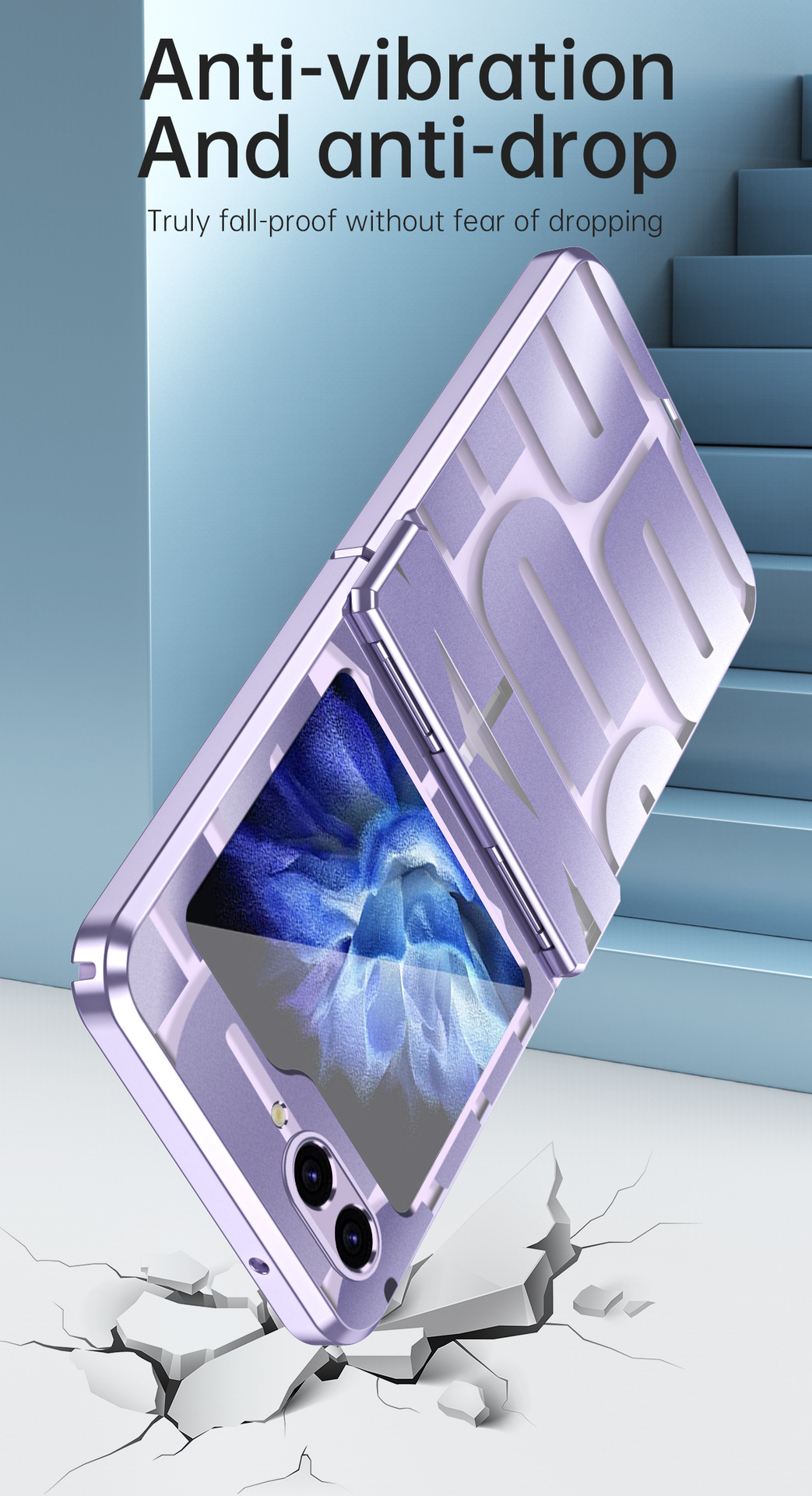 Anti Drop Electroplate PC Cover Samsung Zflip5 Foldable Screen Mobile Phone Case