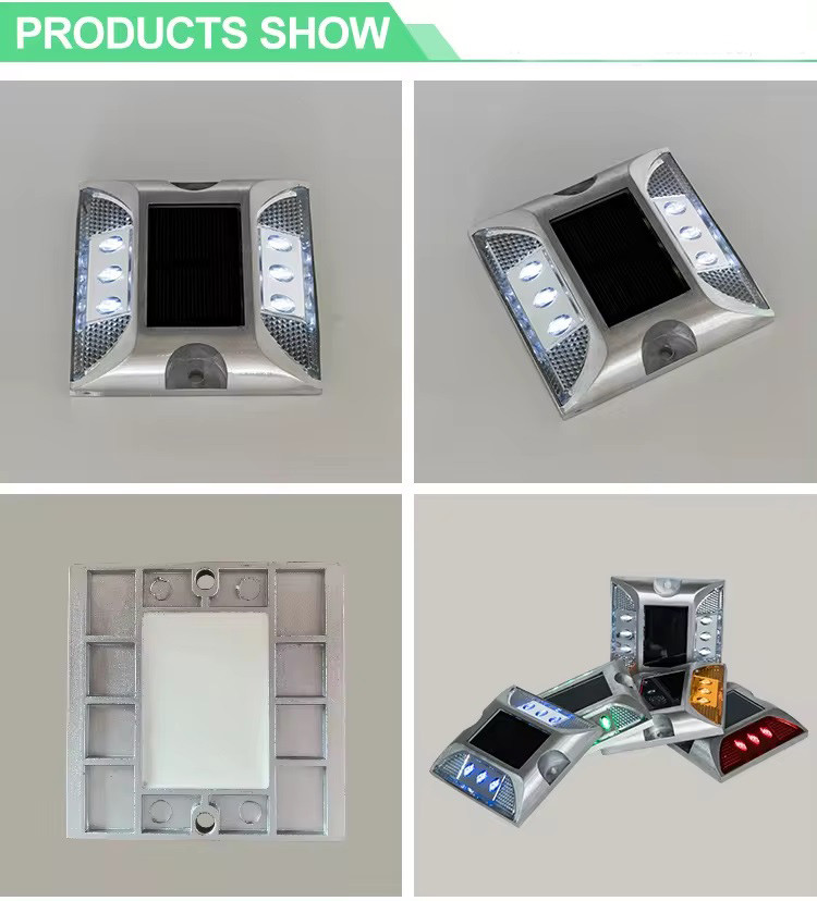 LED Solar Flashing Road Studs Waterproof For Traffic Sign Usage And Safety
