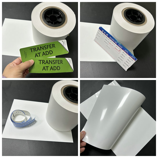 120um 130um 150um 1090mm Width Glossy One side Thermal Synthetic Paper For  Making Wrist band