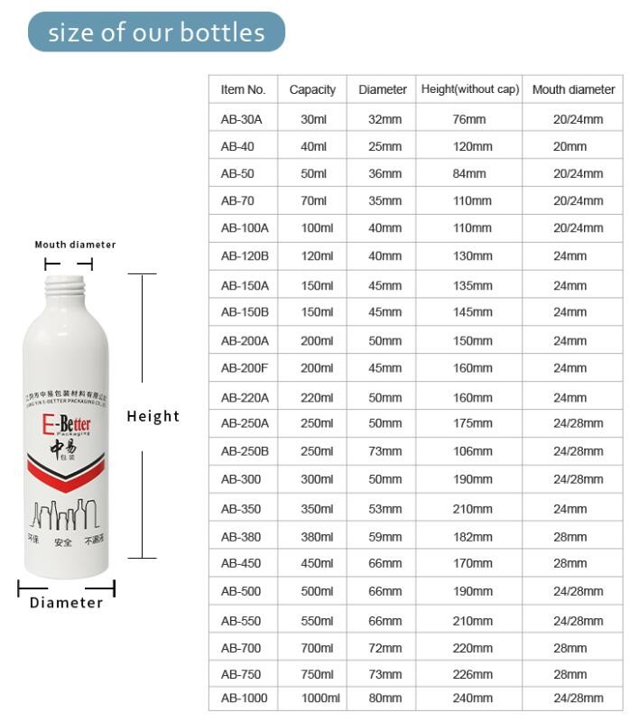 Spray Coating Alohol Empty 4 Oz Aluminum Spray Bottle