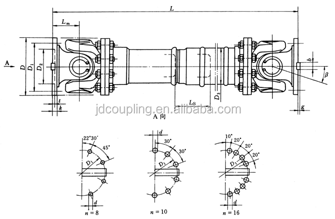 OEM SWC Types Cardan Shaft Coupling Flexible Drive Shaft Coupling