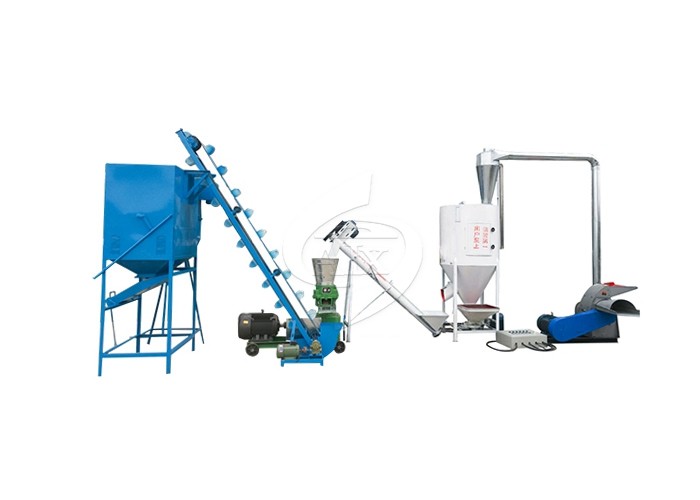 Animal Feed Production Line , Cattle Pellet Machine For Medium Feed Factory