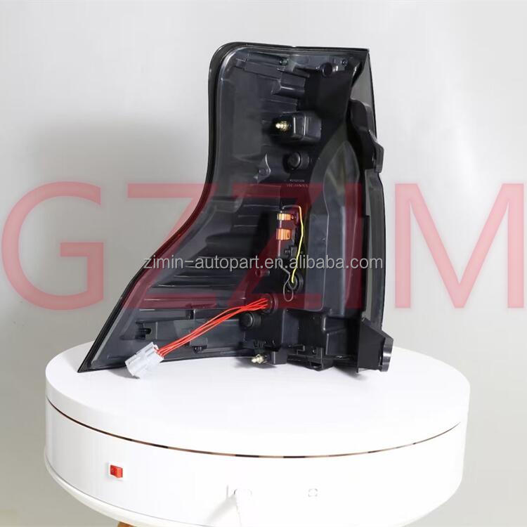 Black Red LED Tail Light ABS Plastic For Prado FJ150 2018