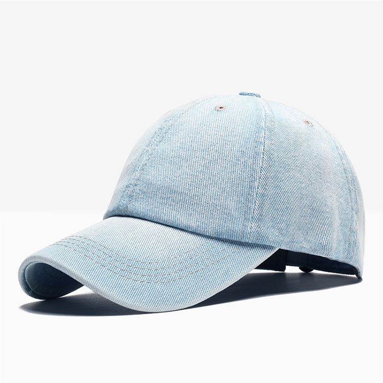 100% Cotton Washed Dad Hat , Plain Denim Dad Hat 100% Canvas Fabric