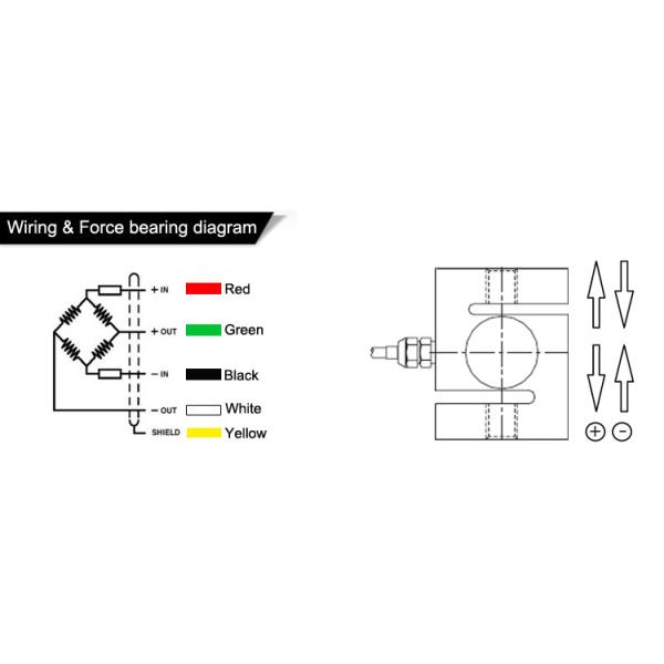 S-Type Load Cell 2kg 5kg 10kg 20kg 30kg 50kg for Force Measurement Cable Length 0.8mm x 0.5m Push Pull Sensor
