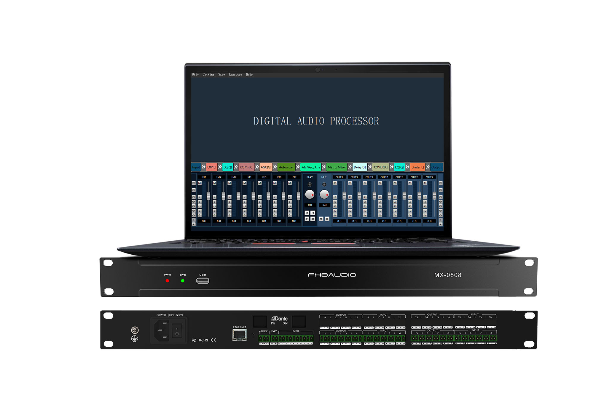 Matrix Remix Digital DSP Audio Processor Full Function With Echo Canceller