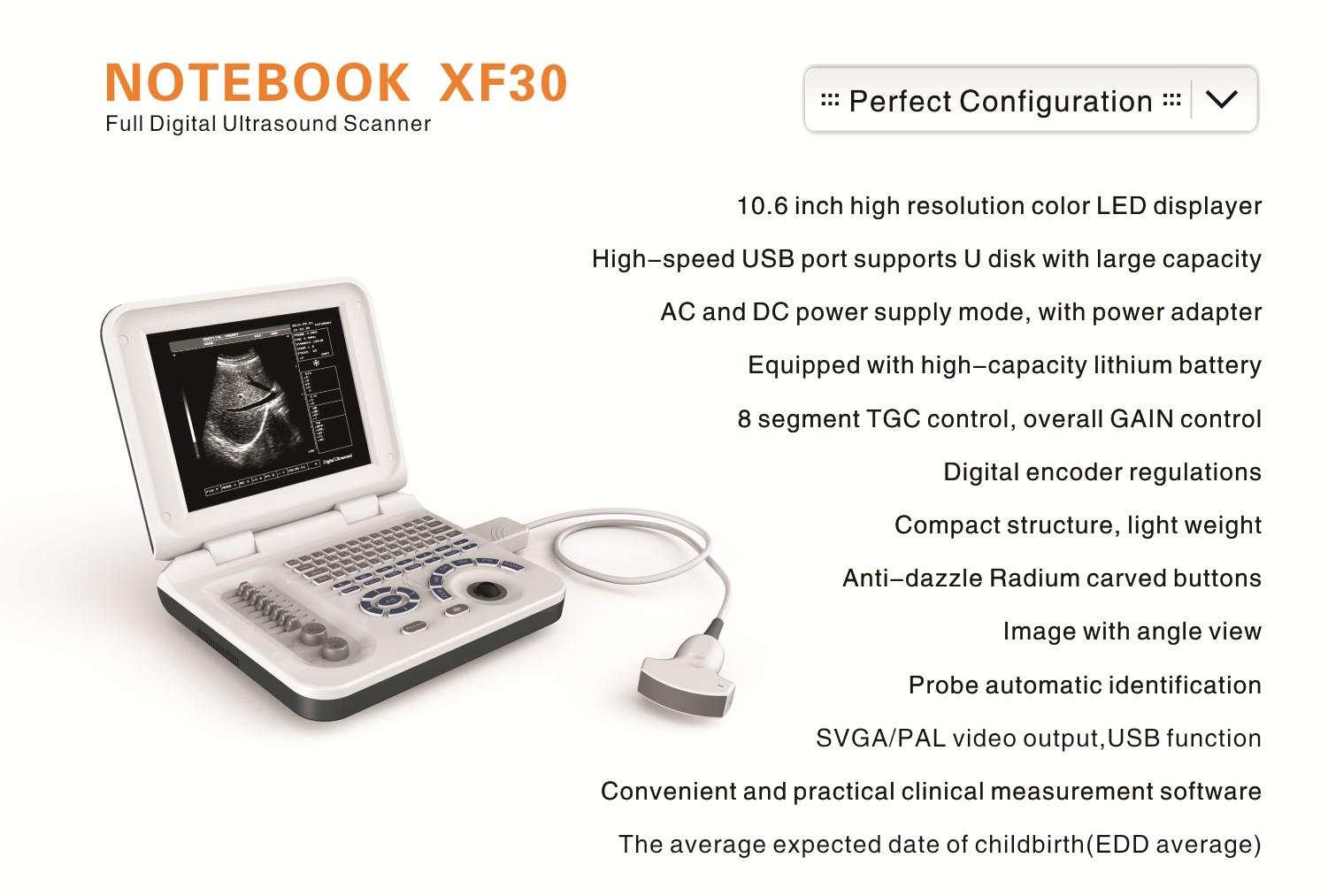 OEM Diagnostic Ultrasound Machines Digital Ultrasound Scanner Durable