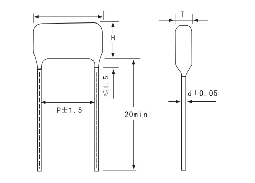 224nF CBB Polypropylene Film Capacitor CBB22-224J400V-10 RUN