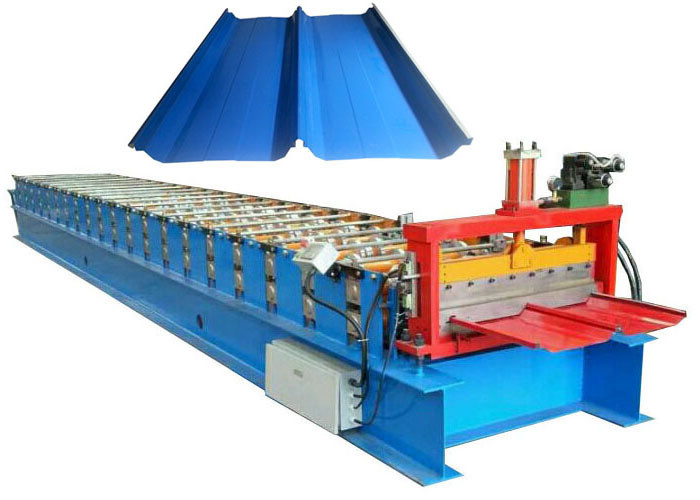 Cr12 Cutter Standing Seam Roll Forming Machine Self Lock Plate Feeding Thickness 0.3-0.9mm