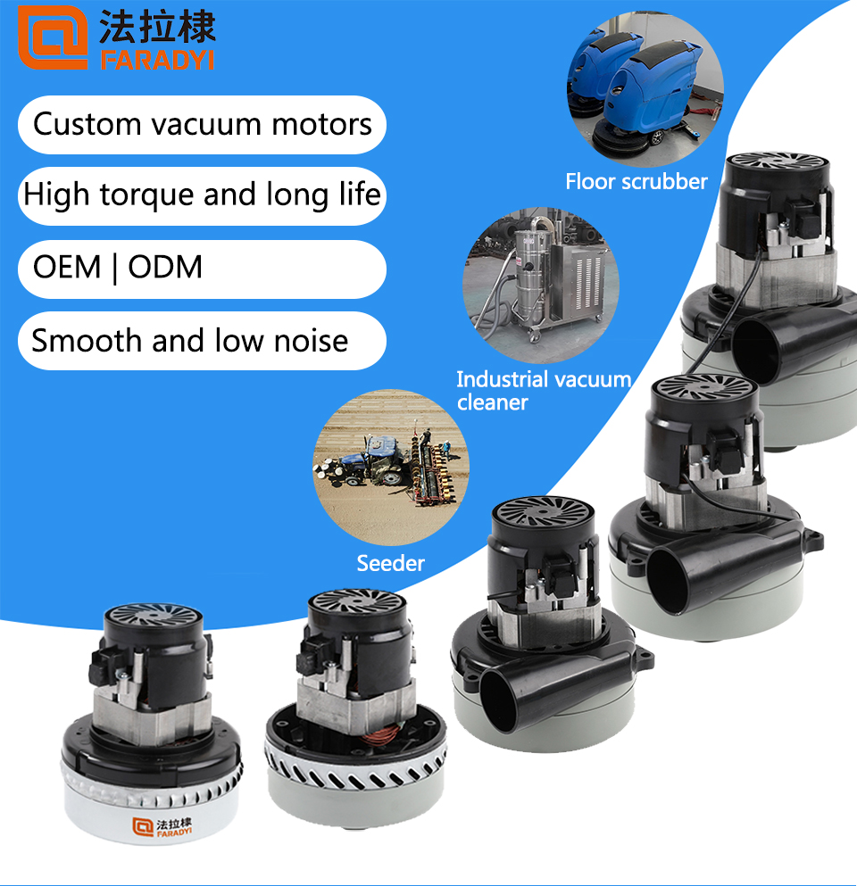 2000W 220V Brushless Dc Vacuum Motor Tangential Customized 24V Dc OEM