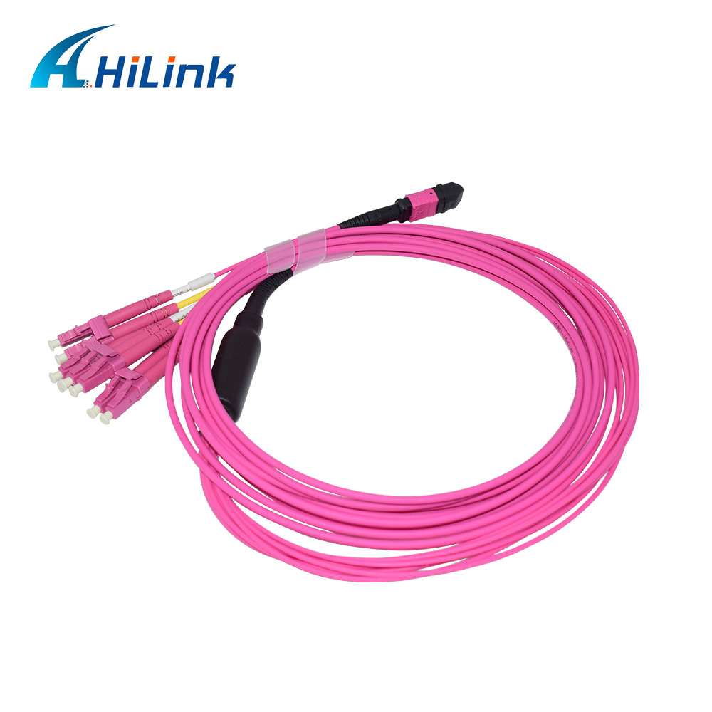LSZH OM4 Multimode MPO Breakout Cable 5M Duplex 8 Fibers Type B