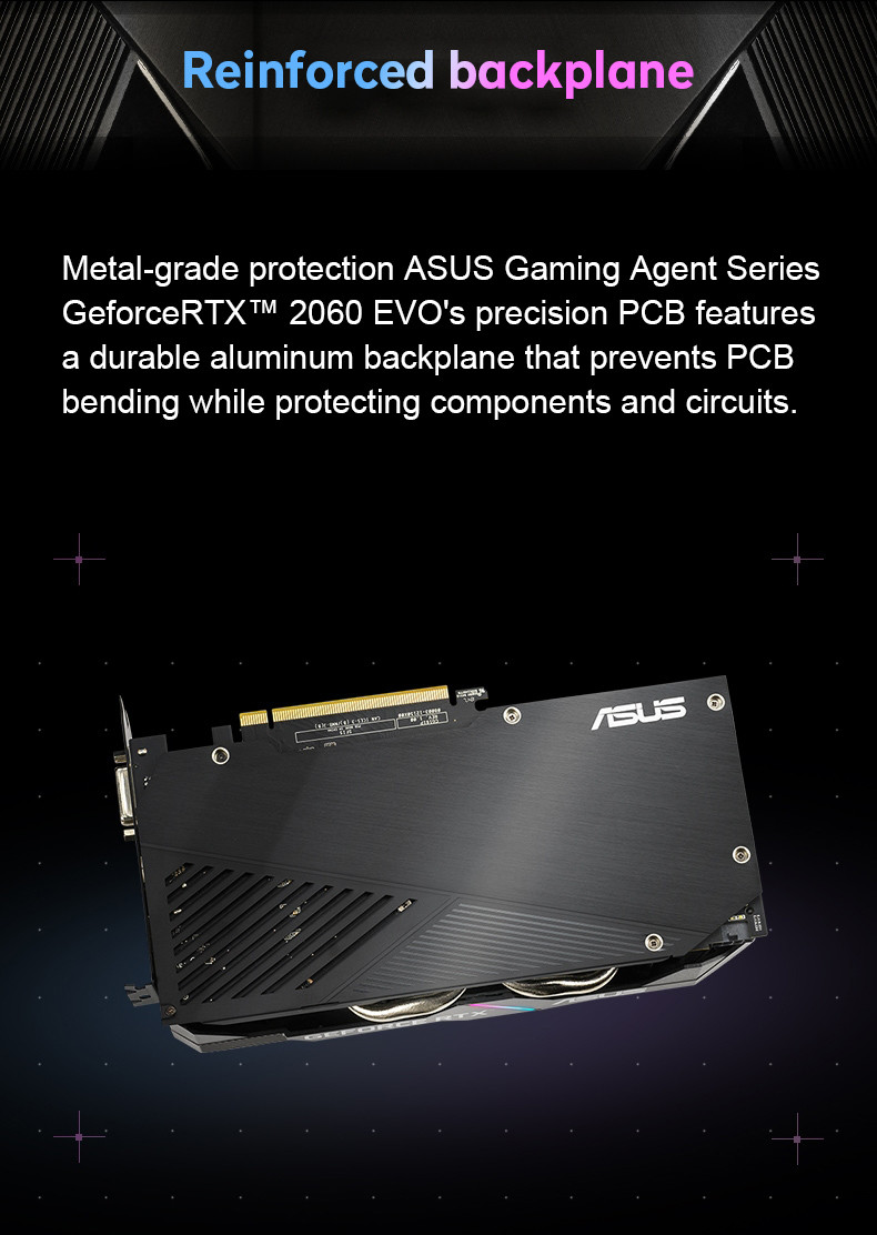 GDDR6 6GB RTX 2060 Graphics Card 14000MHz HDMI Outputs DUAL-RTX 2060-O6G-EVO
