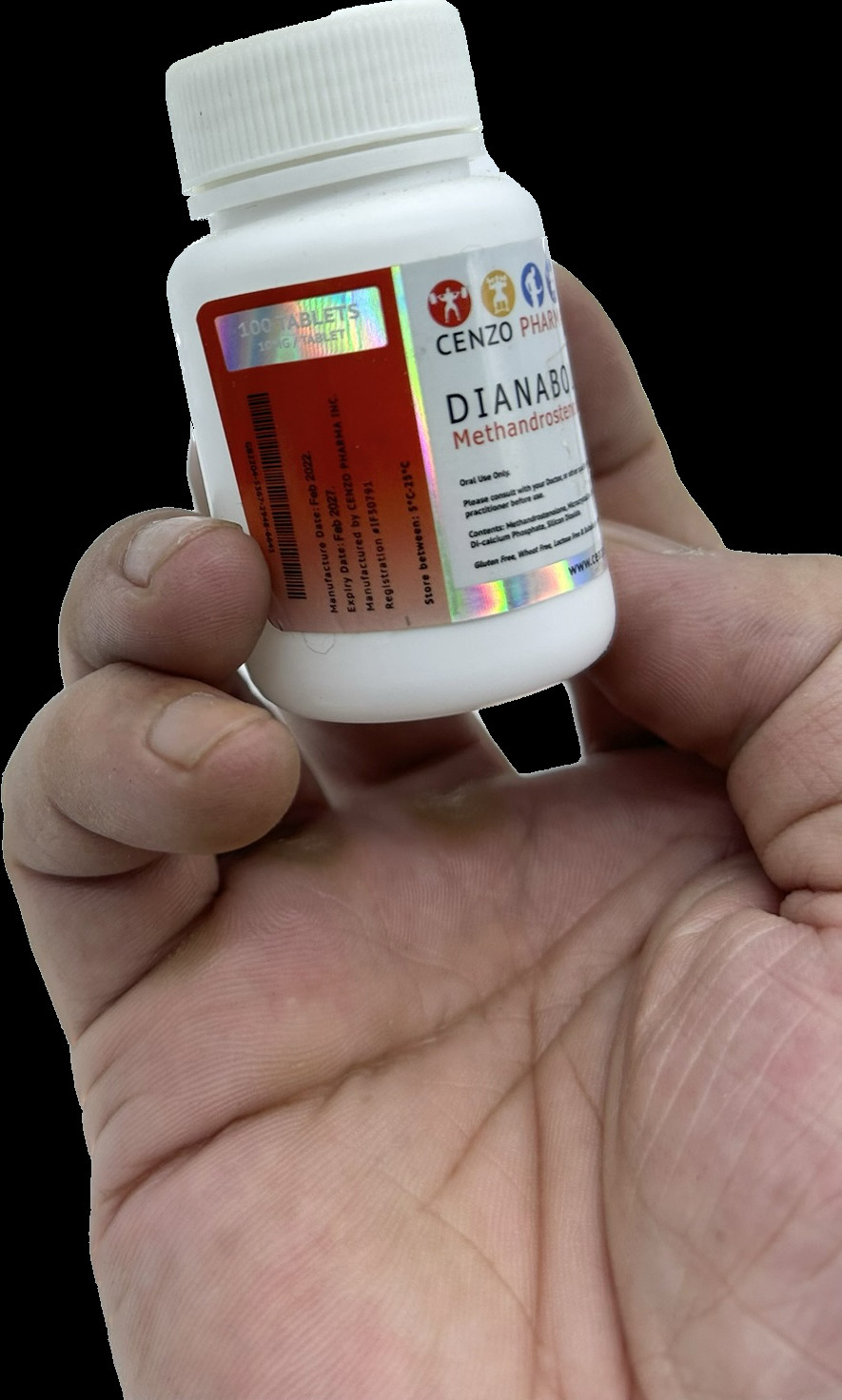 Methandrostendlone 10mg 100Tablets Hologram custom pill bottle labels