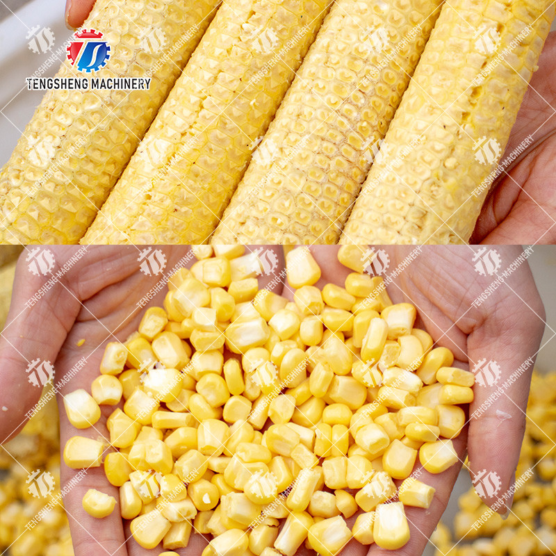 Sweet Glutinous Commercial Corn Thresher Machine Automatic Size Adjusting
