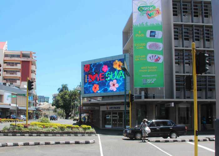 SMD3535 Outdoor P10 Full Color Waterproof Rental LED Display Screen, Cabinet Size: 640x640mm