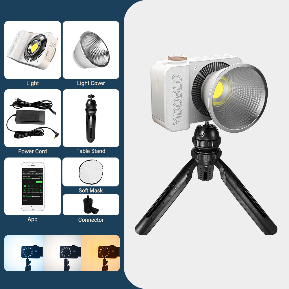 60W Rechargeable Smartphone Cute Phone Clip LED Fill Light Portable Live Streaming Lighting