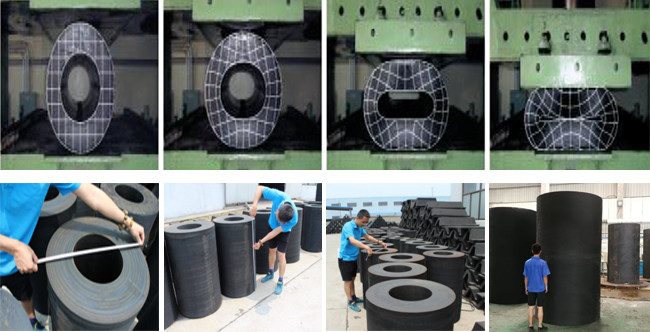 PIANC2002 Cylindrical Marine Fenders Dock Rubber Bumper For Berthing