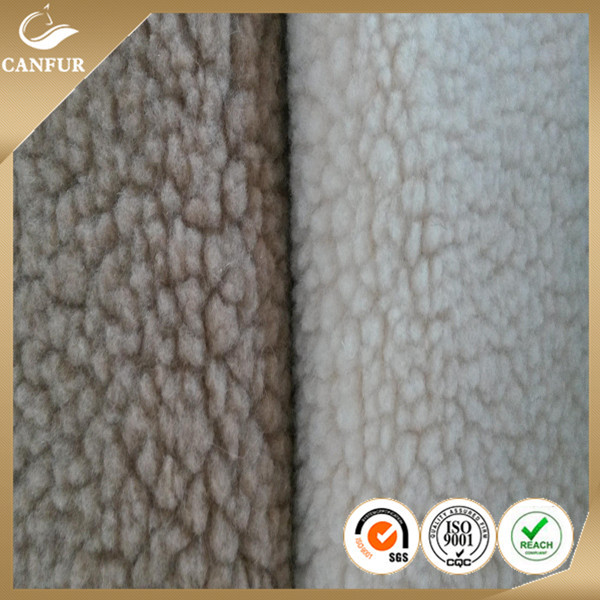 100D Plain 100% Polyester Jackets Sherpa Fabric Lining Fabric with Shrink-Resistant