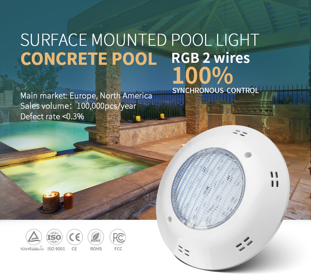 Synchronous Control Waterproof Led Pool Light VDE 24W 120LM AC12V