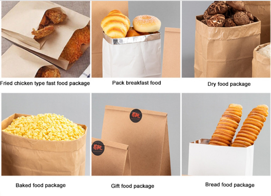 CE Fully Automatic Khaki Paper Bags Machinery 60gsm Paper Courier Bag Making Machine