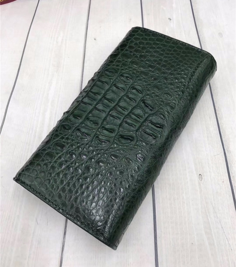 Authentic True Crocodile Skin Women's Long Chic Wallet Female Card Holders Exotic Real Alligator Leather Lady Clutch