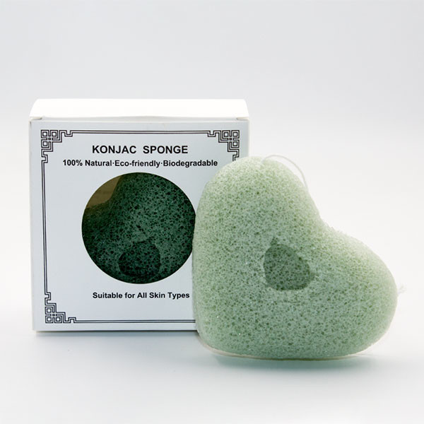 OEM ODM Green Tea Konjac Sponge Natural Face Cleansing Sponge