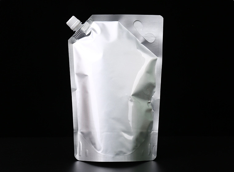 Custom Printed Aluminum Foil Pouches Upright Red / White Wine Resealable Spout Pouch