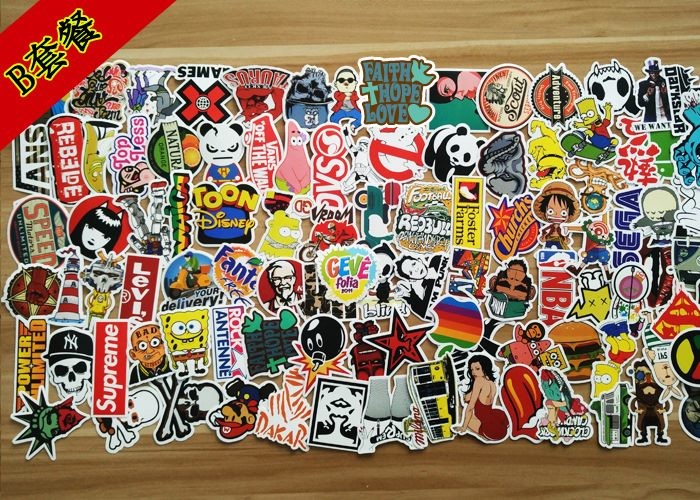 Classic Fashion Style Graffiti Cool Stickers Non Toxic For Moto Car / Suitcase