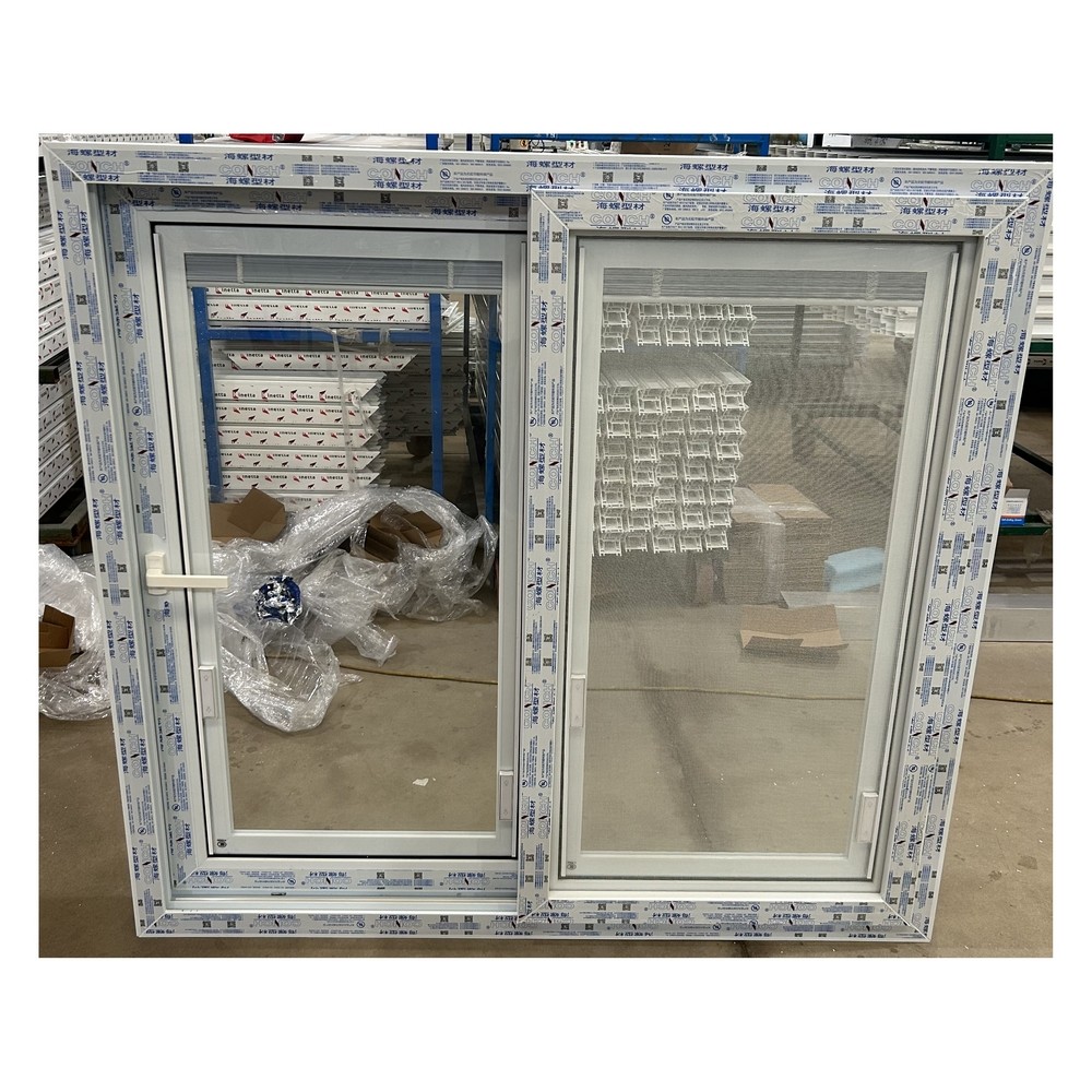 Wholesale Custom Grill Design UPVC Window PVC Glass Sliding Windows with Mosquito Net