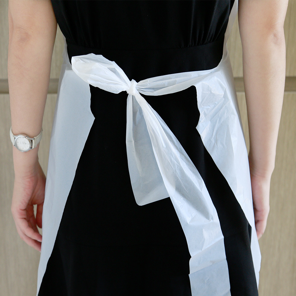 Customized Disposable Plastic Aprons Waterproof Kitchen Apron PE Apron