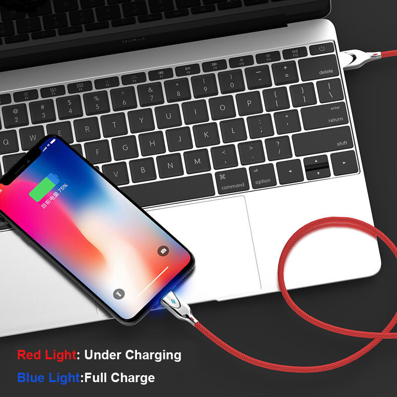 3A Max Fast Charger Cable Copper Fabric Braided Zinc Alloy Material