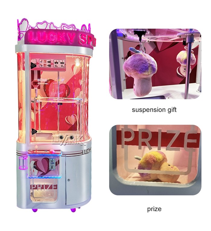 Lucky Spin Arcade Coin Operated Mini Claw Machine Doll Vending Machine