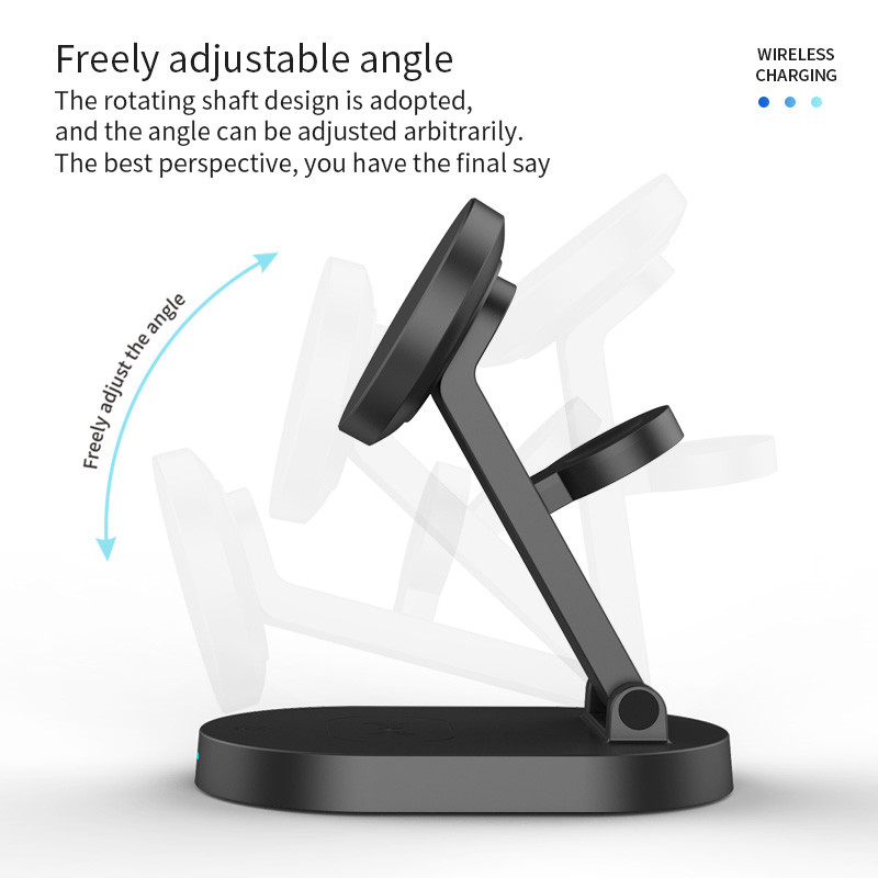 Acrylic Mirror 15W Magnetic Wireless Charger Holder For Iphone 12 13