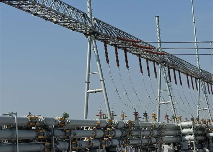 ASTM A36 Hot dip Galvanized Substation Steel Tubular Structures, Beam and Gantry Frame Structures