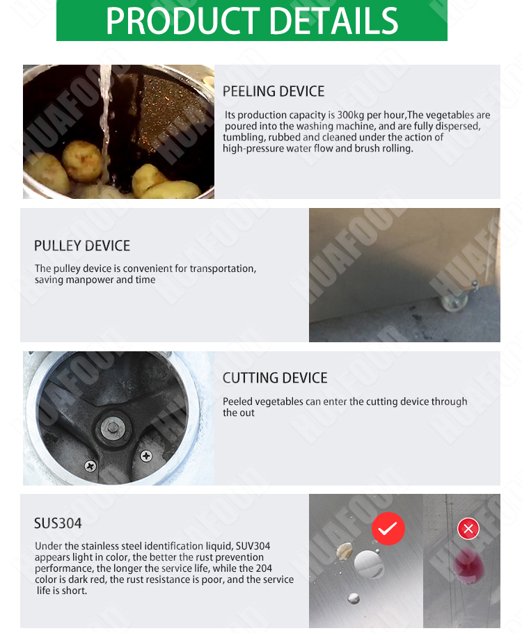 Industrial Multi Function Power Washing Potato Machine Potato Peeler And Slicer