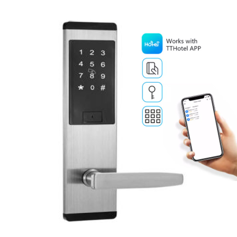 Black Color Stainless Steel Smart Keypad Door Lock with TTlock Smart App