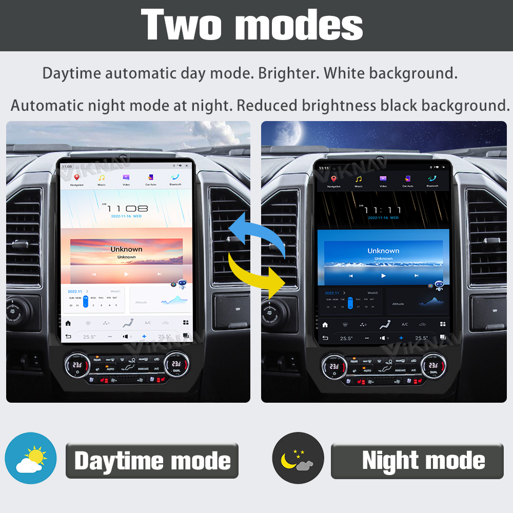 14.4 inch 2K HD Touch Screen Stereo For Ford Expedition 2015-2022 GPS Multimedia Player Android Auto Wireless Carplay
