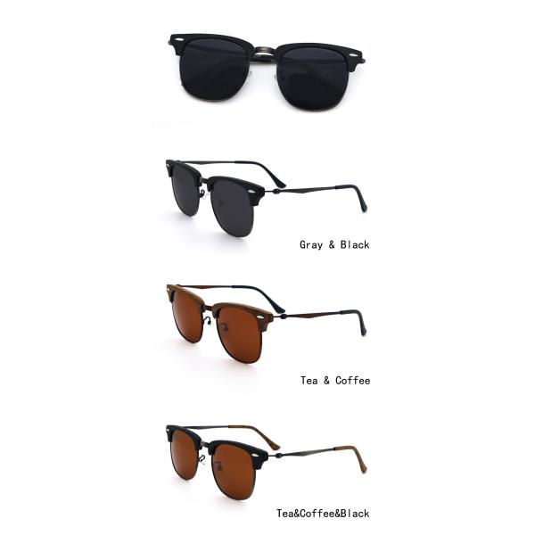 51-20-142 Acetate Frame Glasses Full Frame Wood Grain Glasses
