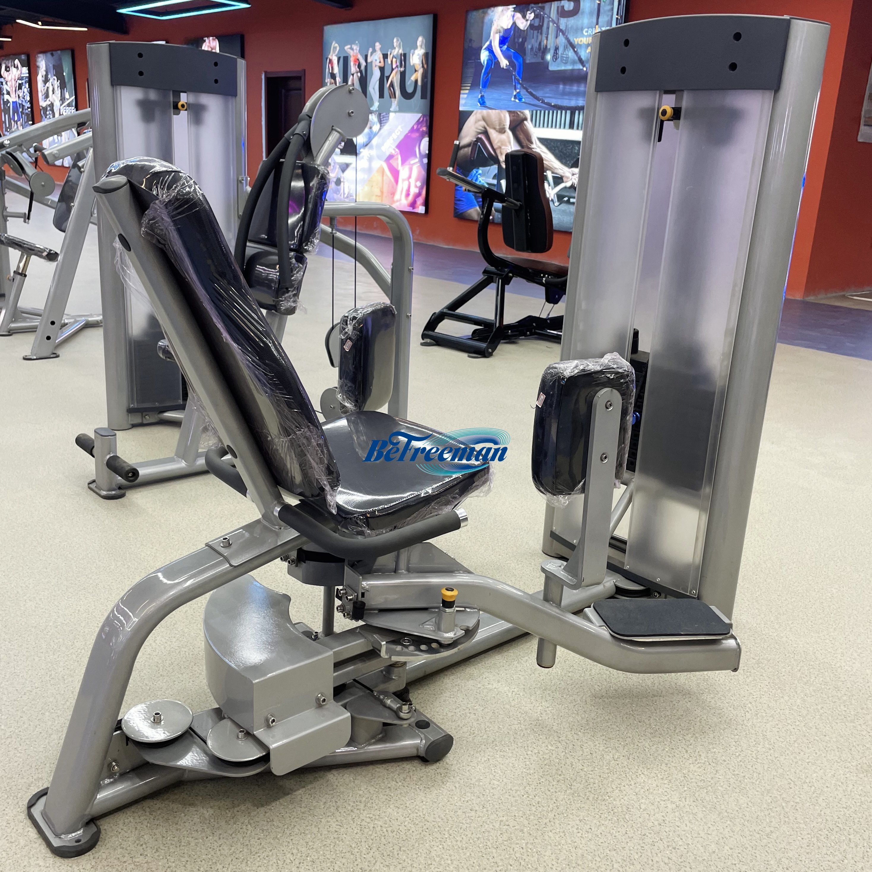 1950*870*2145mm Steel Pin Loaded Gym Lat Pull Down and Seated Row Machine for Strength Training in Gym Heavy-Duty Design