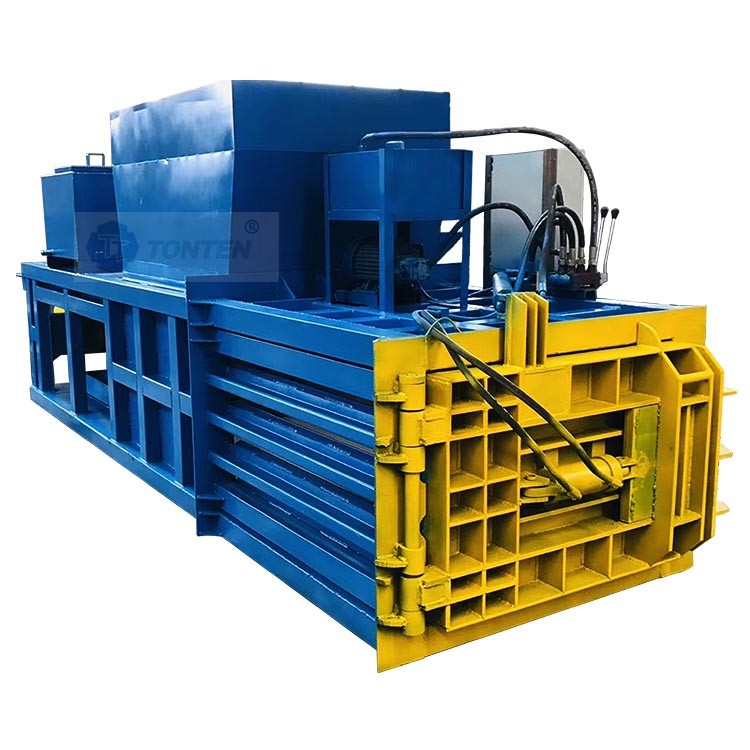 Horizontal Hydraulic Plastic Baling Machine Scrap Baler Compress Automatic