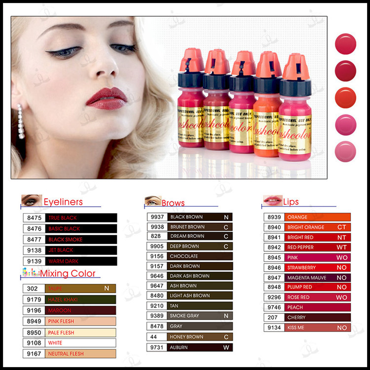 Lushcolor Semi Permanent Makeup Pigments For Eyebrow Lip Eyeliner Tattoo