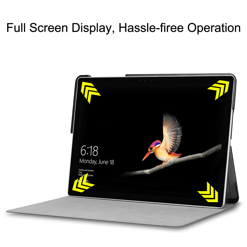Surface Go Case, Slim Light Smart Cover Stand Hard Shell for Microsoft Surface Go 2018 with Surface Pen Holder